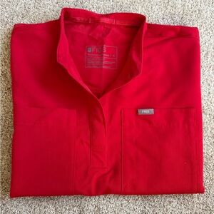 FIGS winning red Payson scrub top